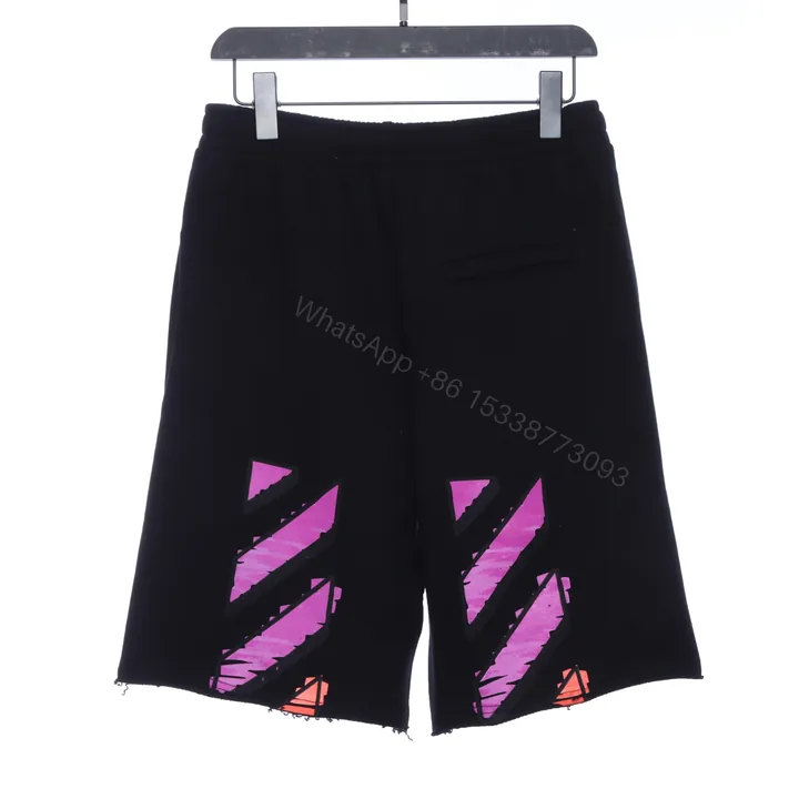 View 1 of Off-White Purple Red Diagonal Shorts