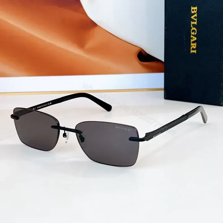View 1 of Chic Minimalist BVLGARI Sunglasses: Matte Metal, - Sunglasses