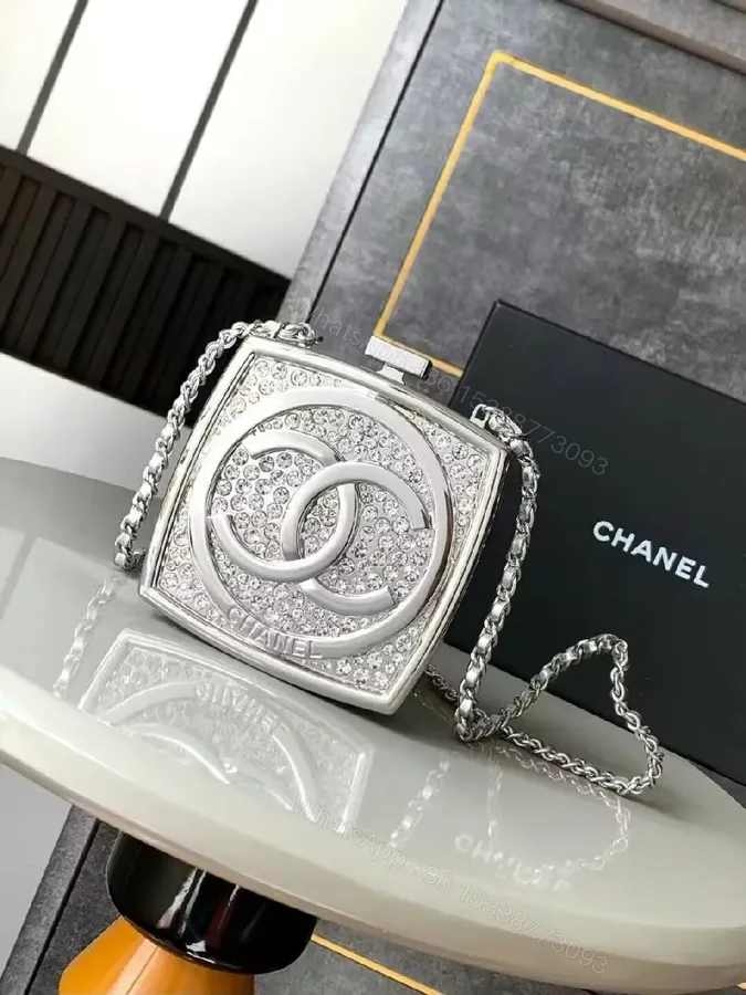 View 1 of Crystal-Embellished Mini Bag: Luxe Chain-Shoulder Style