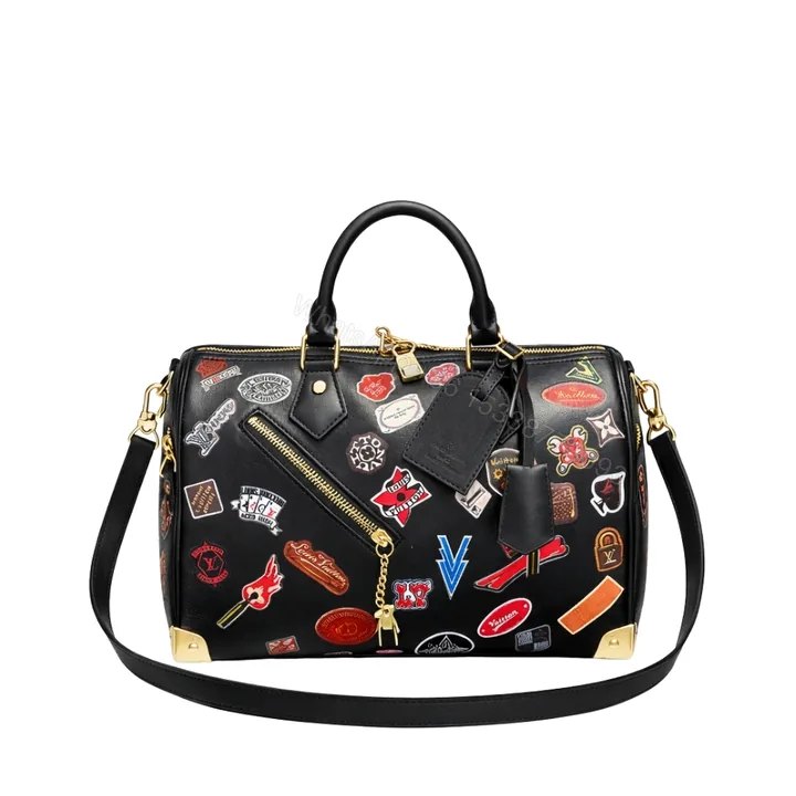 View 1 of Louis Vuitton Speedy Soft 30 Pillow Bag Black 30Cm M26079