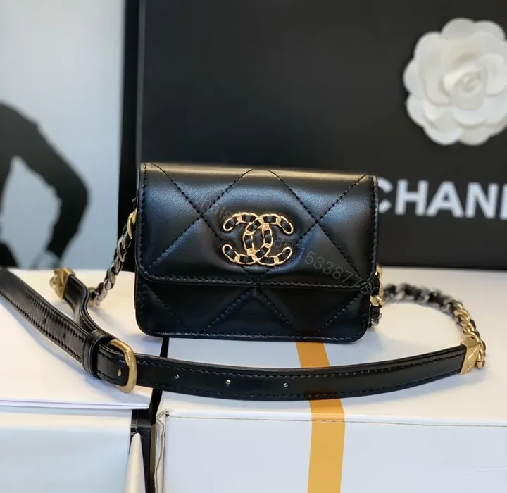 View 1 of Chic Quilted Leather Crossbody Bag with Gold Hardware