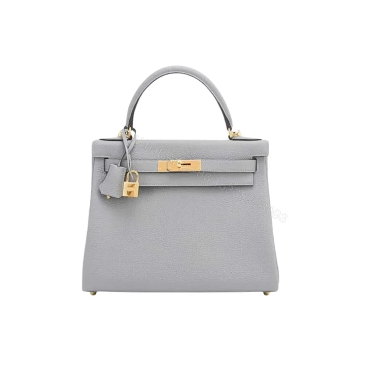 View 1 of Hermes Kelly 25 Togo Handbag Gris Mouette 25Cm