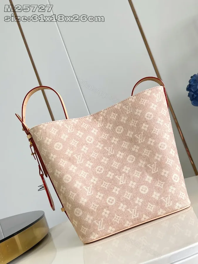 View 1 of Soft Pink Monogram Tote: Modern Luxe, Everyday Ready