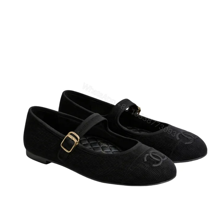 View 1 of Chanel Mary Jane Ballet Flat Black