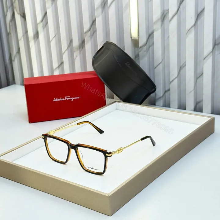 View 1 of Salvatore Ferragamo Square Eyeglasses – Black – One Size