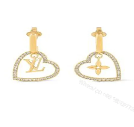 View 1 of MY LV HEART EARRINGS
