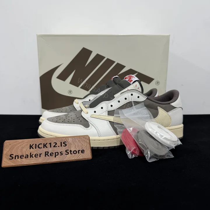 View 1 of Air Jordan 1 Retro Low Travis Scott Reverse Mocha Reps