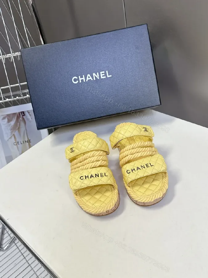 View 1 of Sunny Quilted Rope Slip-Ons - Casual Luxe Sneakers