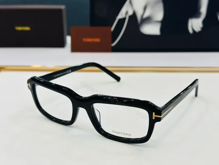 View 1 of Black Acetate Bold Frames - Designer Luxe Eyewear, Oversized Rectangular