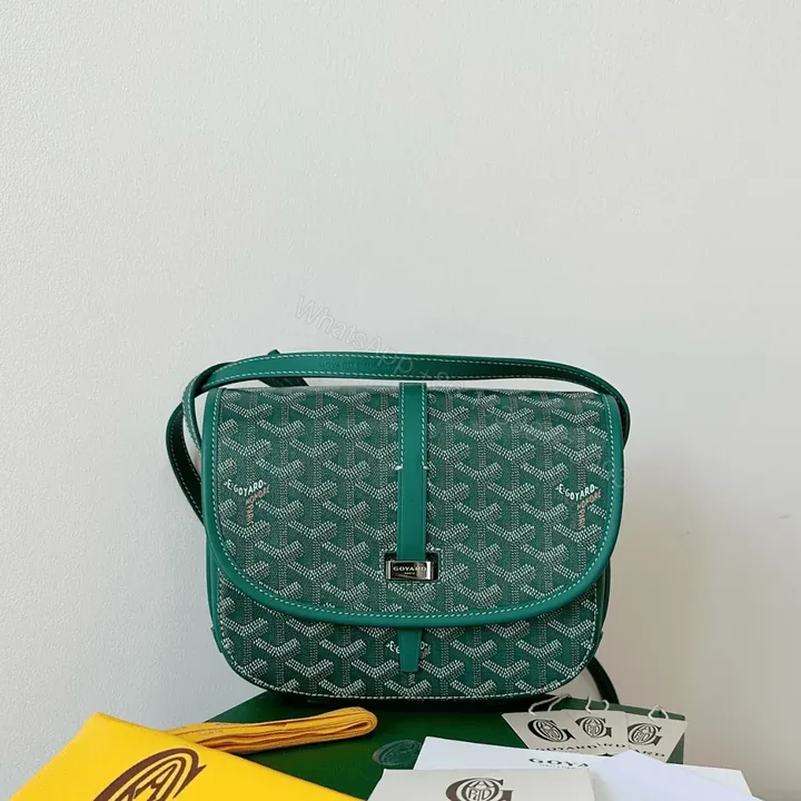 View 1 of Goyard Super Green Handbag With Pattern 22x16x7cm