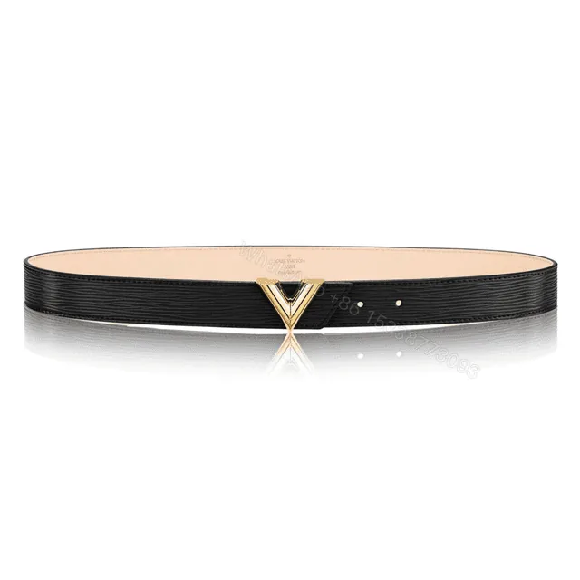 View 1 of LOUIS VUITTON BLACK EPI LEATHER ESSENTIAL V BELT – B125