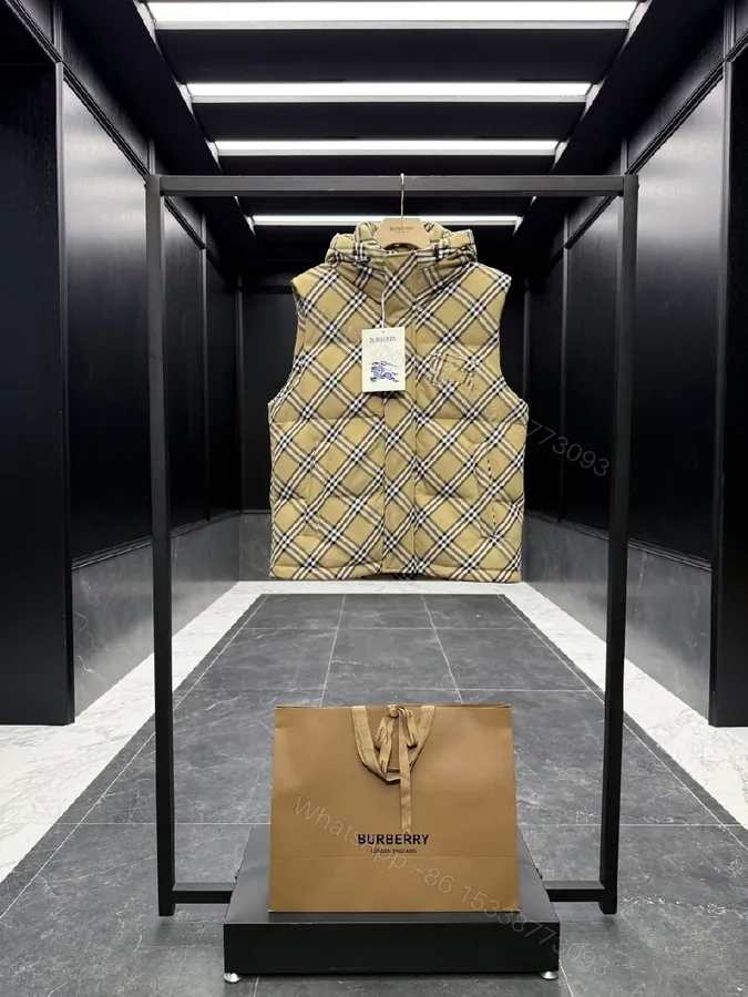 View 1 of Bold Checkered Insulation Vest: Modern Luxe Utility