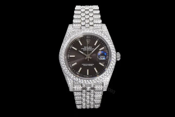 View 1 of Rolex Datejust Iced Black Dial Special Diamond Edition 41mm 126300-0007
