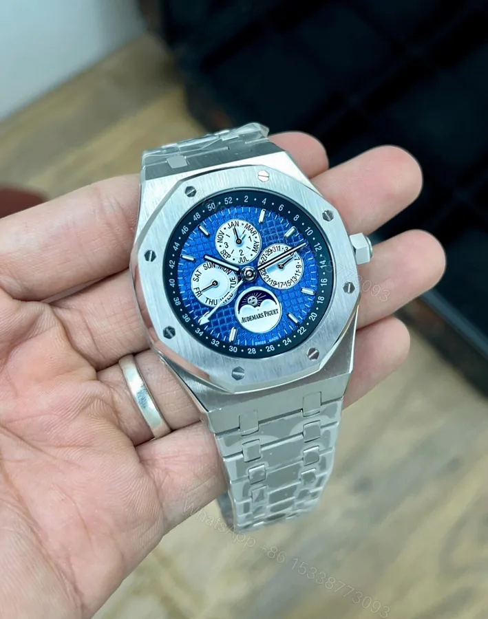 View 1 of Audemars Piguet Royal Oak Perpetual Calendar Blue Dial Automatic