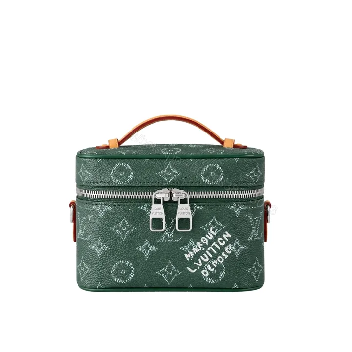 View 1 of Louis Vuitton Nice Green Toiletry Bag 16cm