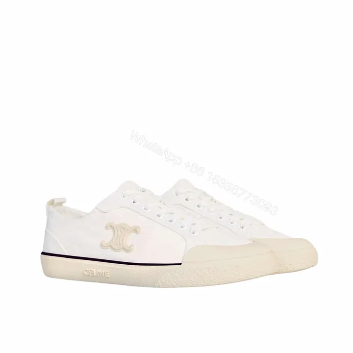 View 1 of CELINE ALAN SNEAKERS WITH TRIOMPHE IN CANVAS OPTIC WHITE 363675148C 01OP