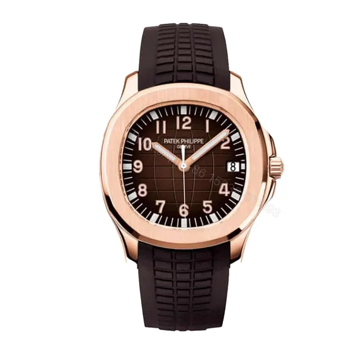 View 1 of Patek Philippe Gold Brown Strap Super Clone