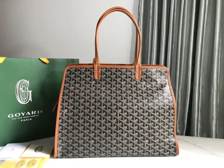 View 1 of Patterned Luxury Tote with Signature Goyard Frame Tote