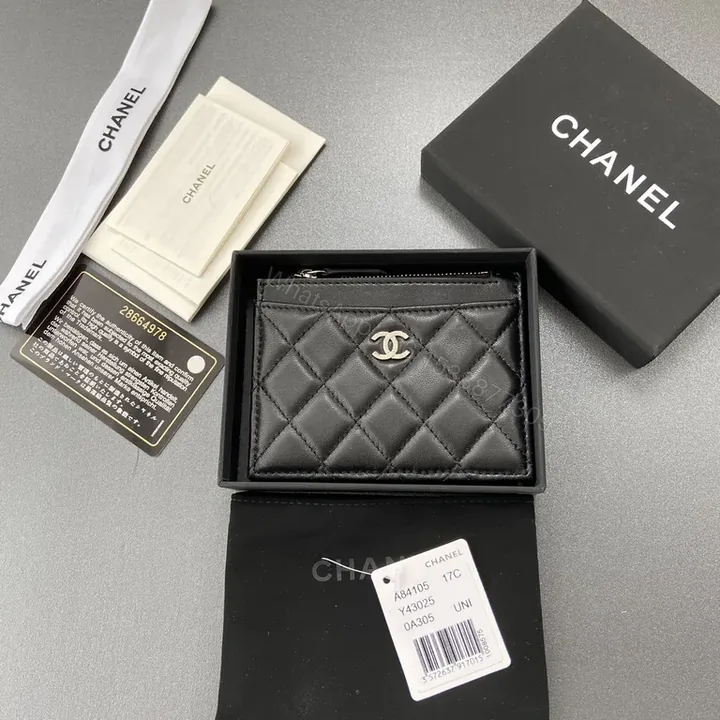 View 1 of Chic Quilted Wallet with Gold CC Clasp â€“ Compact Luxury Wallet
