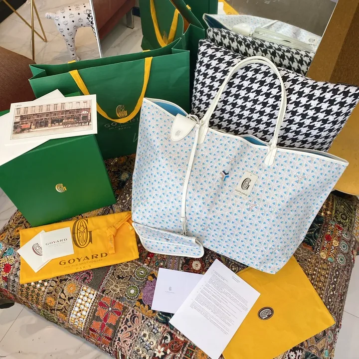 View 1 of Goyard limited edition Saint Louis Claire-Voie GM Bag /Tote – Blue