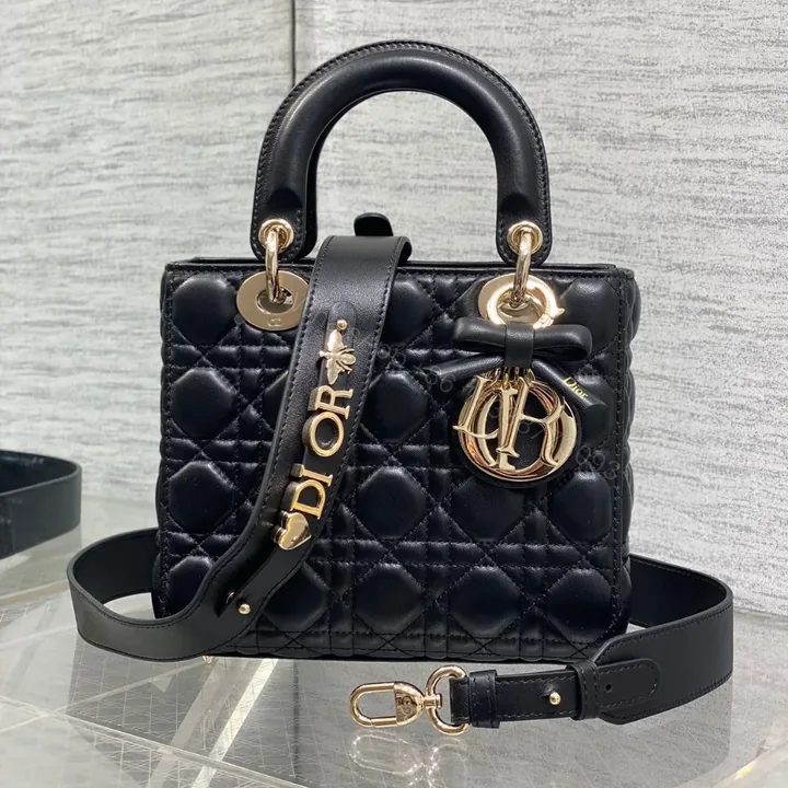 View 1 of Dior Small Lady Dior My ABCDior Bag in black