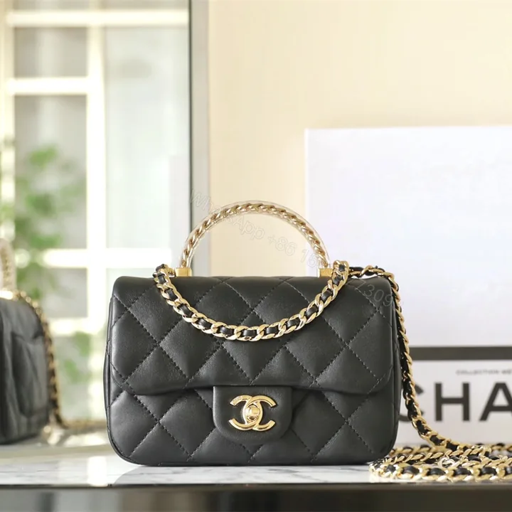 View 1 of 高仿Chanel*24S系列AS4847小羊皮黑色單肩包免檢版