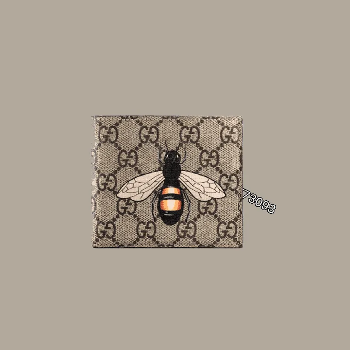 View 1 of GUCCI BEE PRINT GG SUPREME WALLET