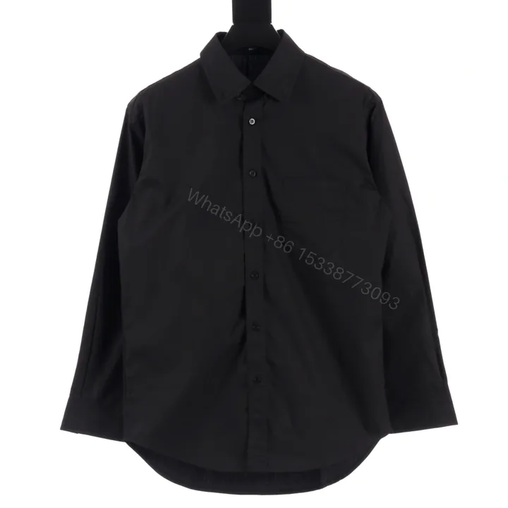 View 1 of 高仿Balenciaga*FW24系列663030背後字母襯衫黑色