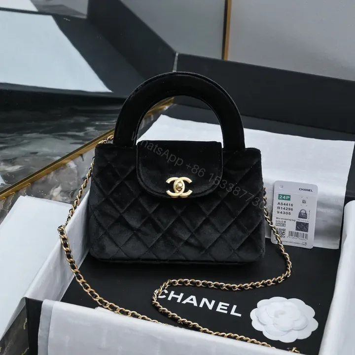 View 1 of Quilted Mini Bag: Chanel-Inspired Luxury, Gold Hardware