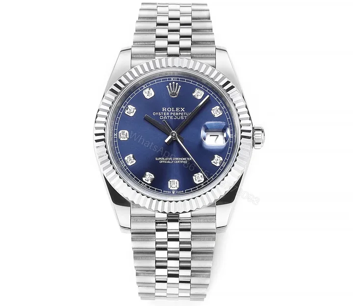View 1 of RM Factory Clean Factory DDF Silver Blue Datejust Style Watch
