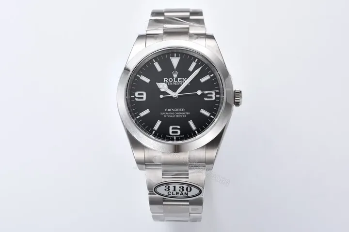 View 1 of Fake Rolex Explorer 40 Black Best Oyster Bracelet 40MM 214270-0003