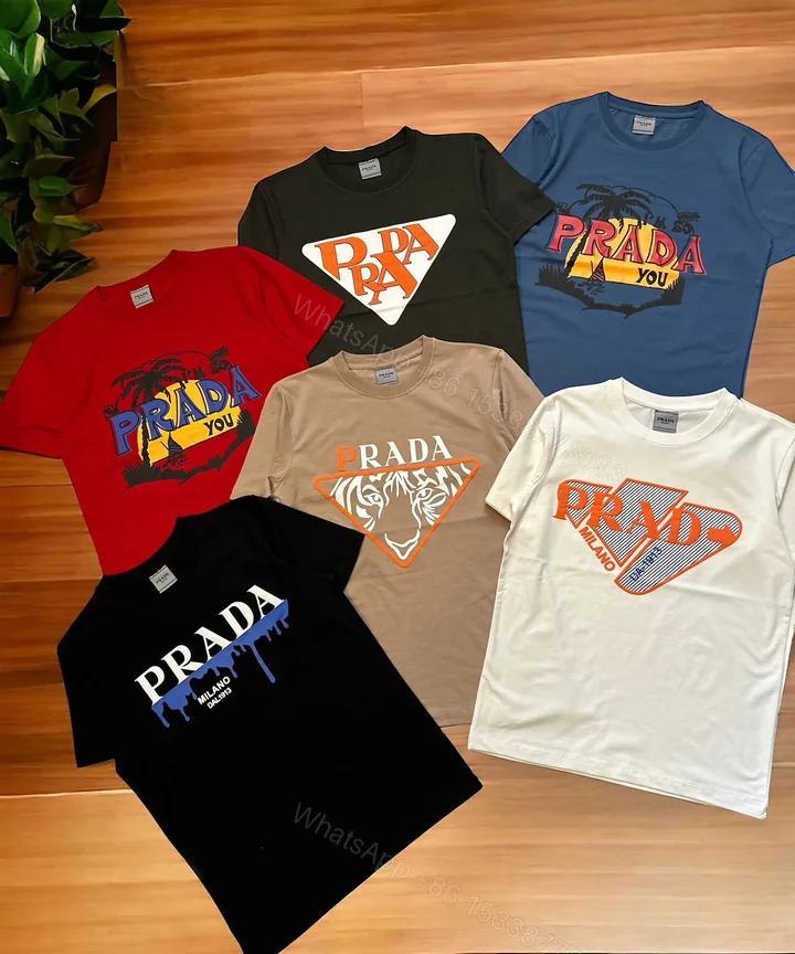 View 1 of FIRST COPY PRADA EXCLUSIVE COTTON LYCRA CREWS T-SHIRT