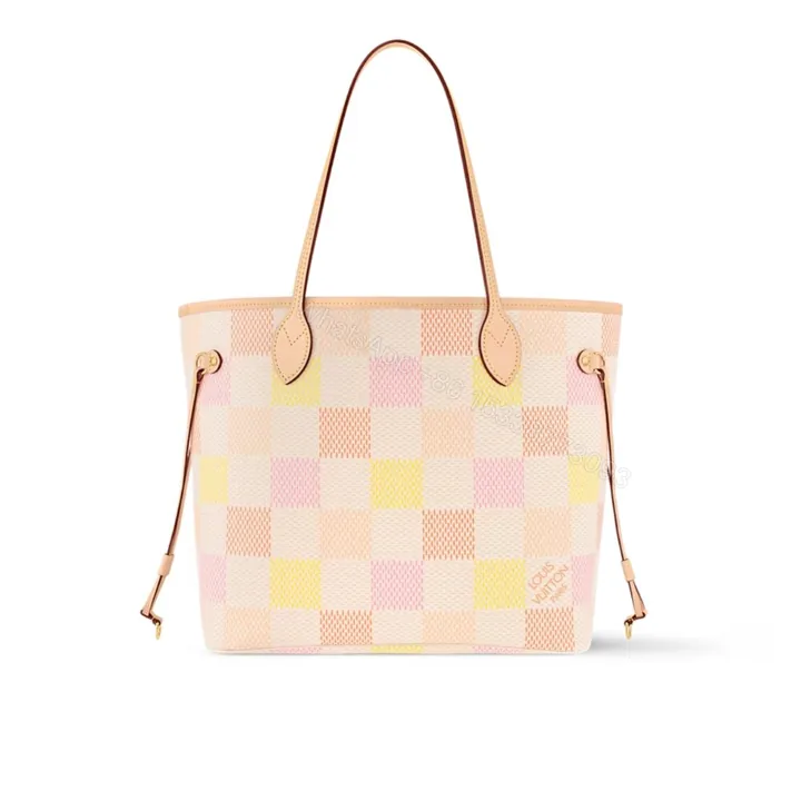 View 1 of Louis Vuitton Neverfull MM Damier Canvas Peach 31Cm N40668
