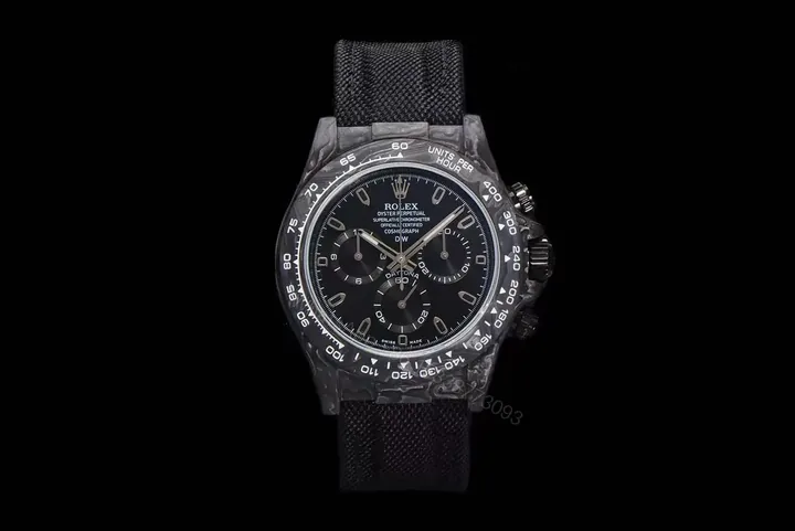View 1 of Replica DiW Rolex Daytona Black & Gold Carbon