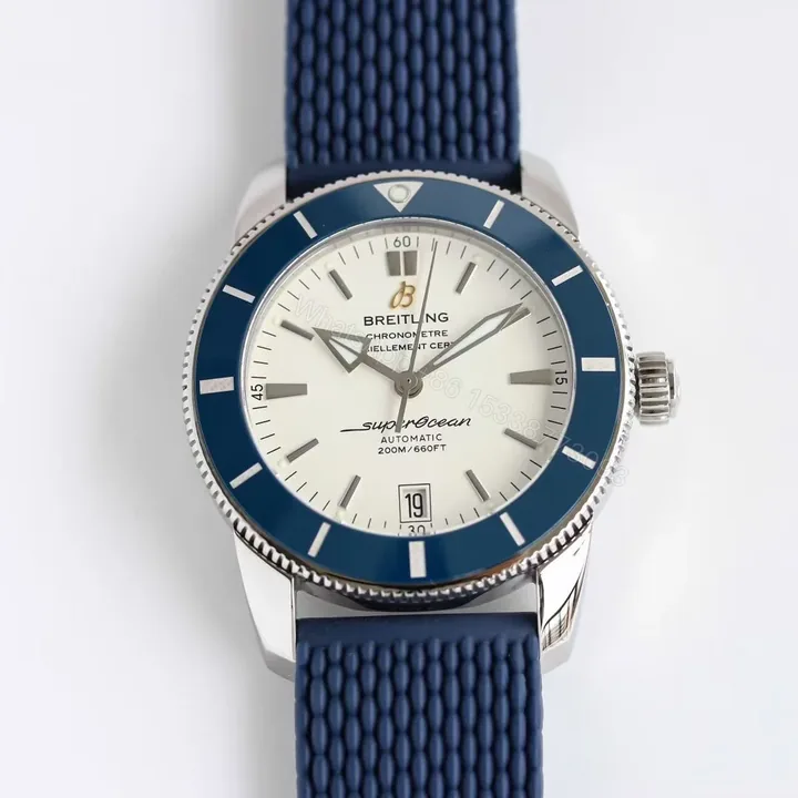 View 1 of Breitling Superocean Heritage White Blue Replica 42MM Premium Rubber Strap Diver Edition AB202012.G828.256S.A20D