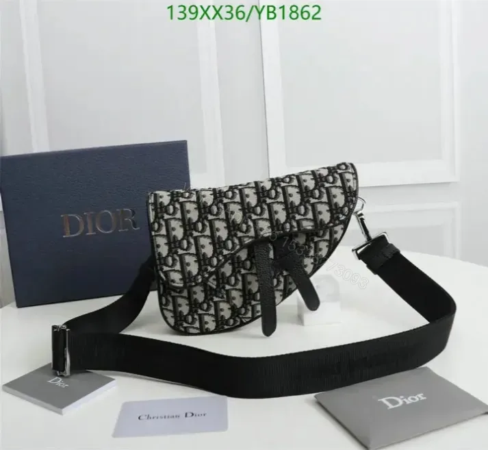 View 1 of Dior Saddle Belt Bag Replica in Oblique Jacquard YB18622 – Mirror 1:1