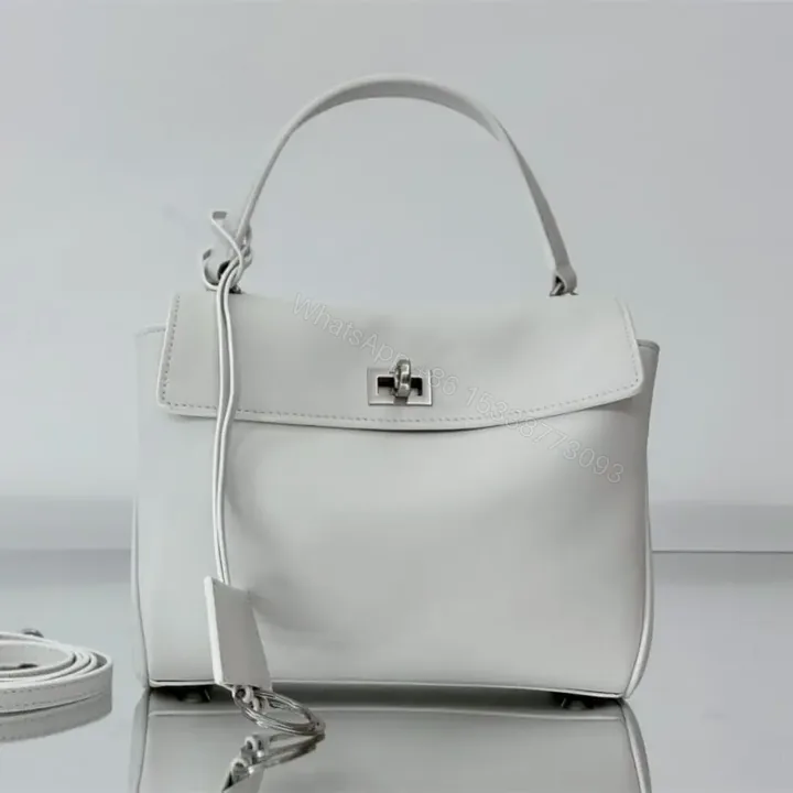 View 1 of 高仿Balenciaga*Rodeo系列4U9001小牛皮手袋白銀Mini免檢版