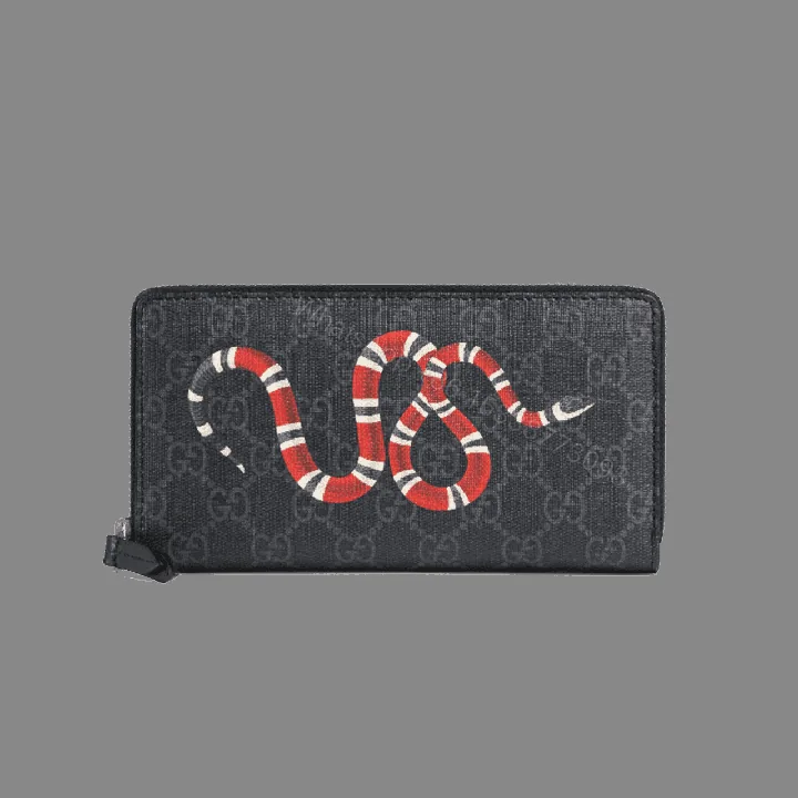 View 1 of GUCCI WALLET KINGSNAKE PRINT GG SUPREME ZIP GC1