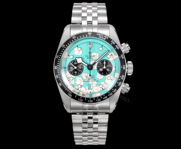 View 1 of Tudor Pop Art Chronograph Tiffany Blue Dial Steel Bracelet Ultimate 41MM TUDOR-POP-CHRONO-41-TIFFANY-STEEL