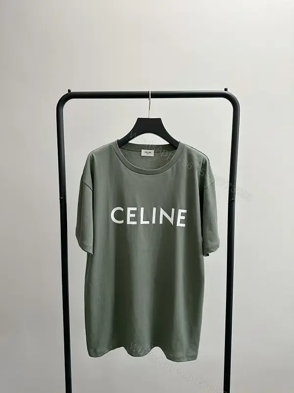 View 1 of Soft-Heavyweight Cotton Tee — Sage, Relaxed Fit, Logo Accent, Tee