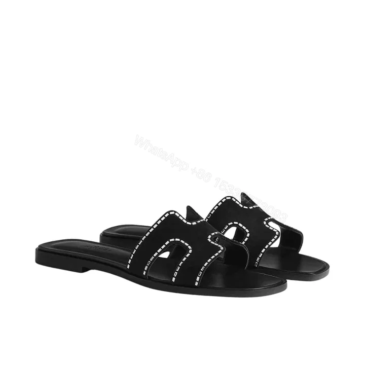 View 1 of HERMES ORAN SANDAL NOIR H232161ZV02350