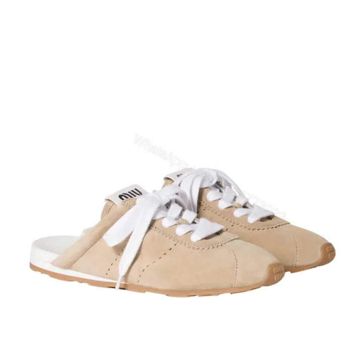 View 1 of MIUMIU PLUME SUEDE MULES DESERT BEIGE 5E467E 054 F0F24 F 005
