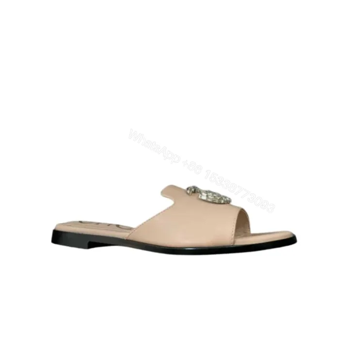 View 1 of Gucci Double G Slippers Beaded In Beige