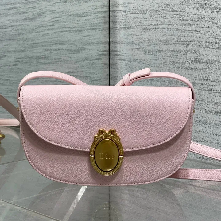 View 1 of Dior Small Dior Médaillon Flap Bag in Pink