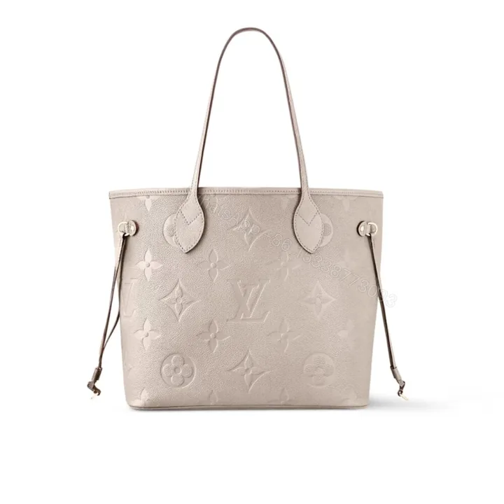 View 1 of Louis Vuitton Neverfull MM Monogram Empreinte Bag Beige 32Cm