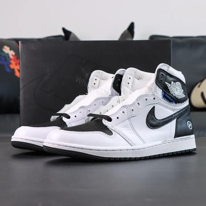View 1 of Union LA x Fragment Design x Jordan 1 High White Black Reps