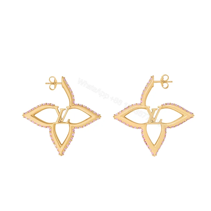 View 1 of LOUIS VUITTON LV SLIM FLOWER EARRINGS GOLD M02420
