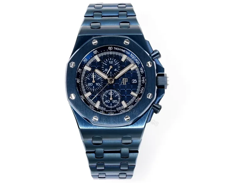 View 1 of Audemars Piguet Royal Oak Offshore Blue Replica 42MM Premium Ceramic-Style Bracelet RG-AP-OFFSHORE-BLUE-42