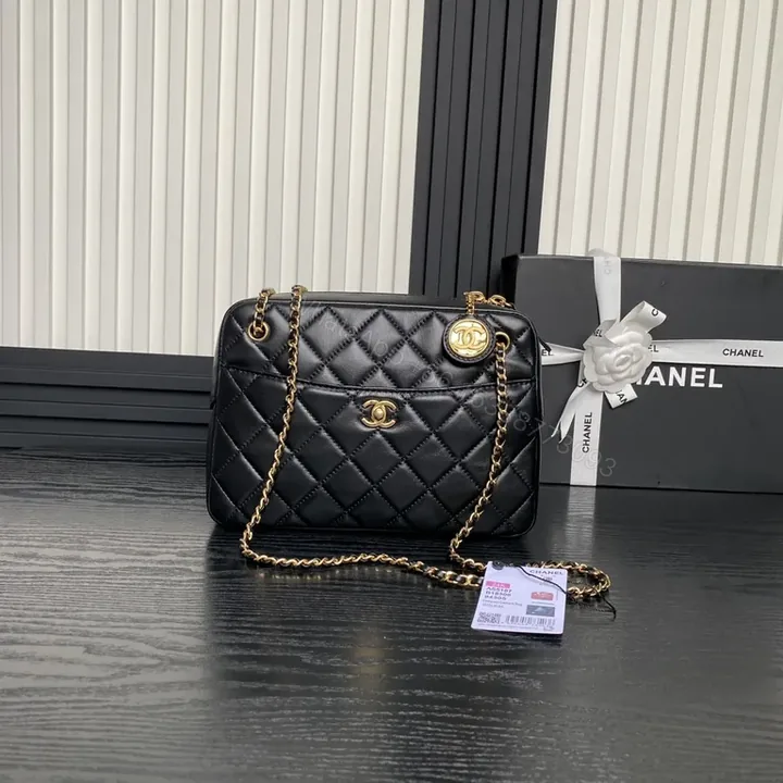 View 1 of Chanel-Inspired Quilted Leather Crossbody: Modern Luxury