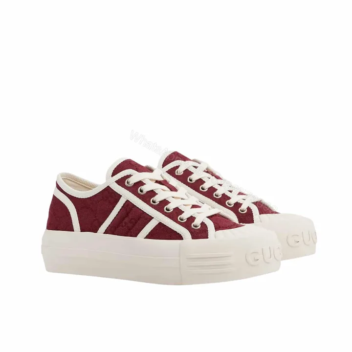 View 1 of GUCCI WOMEN CHUNKY SNEAKER ROSSO ANCORA ‎816879 FABZZ 8545
